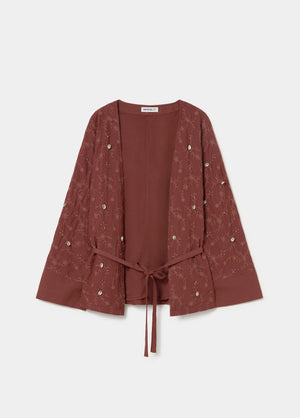 Chaqueta kaftan bordados pedrería