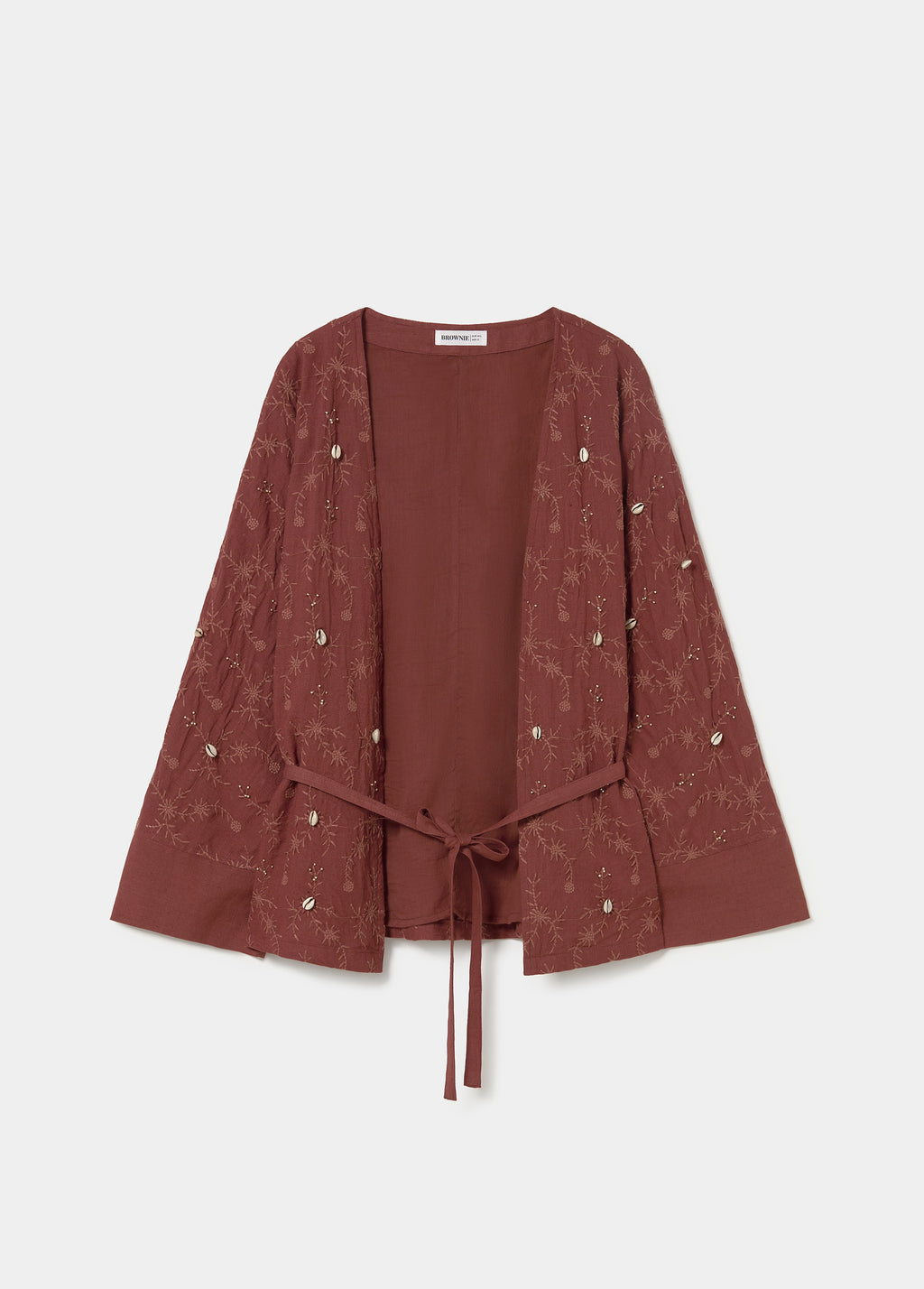 Kaftan jacket with embroidery and beadwork