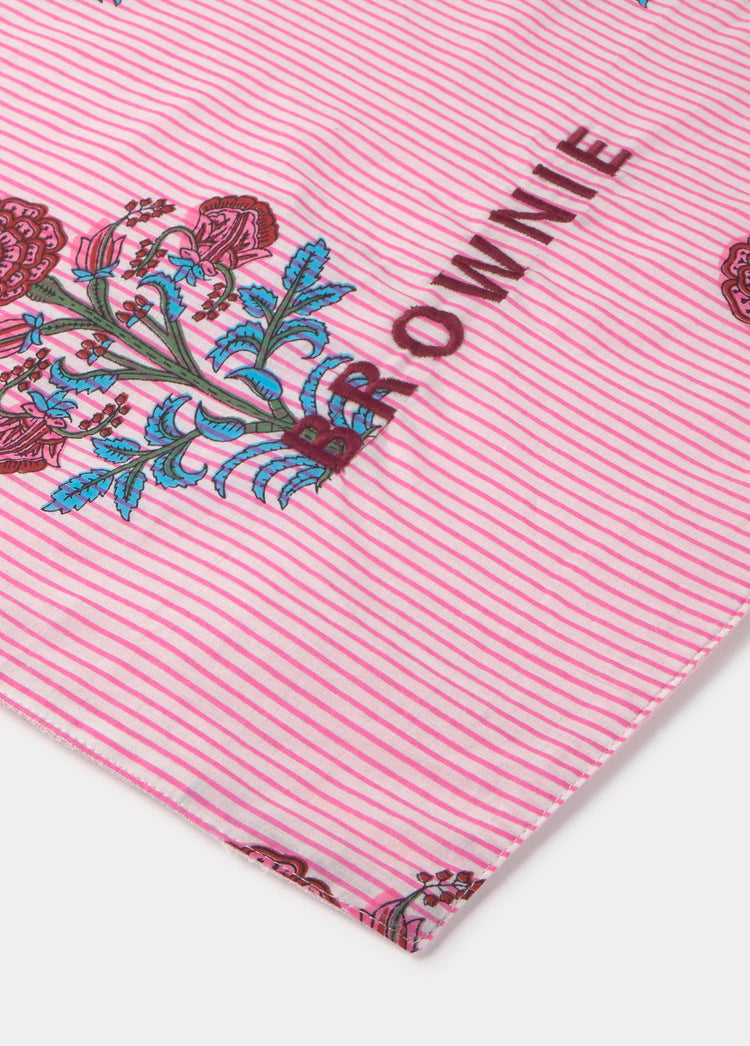 Floral striped pareo towel