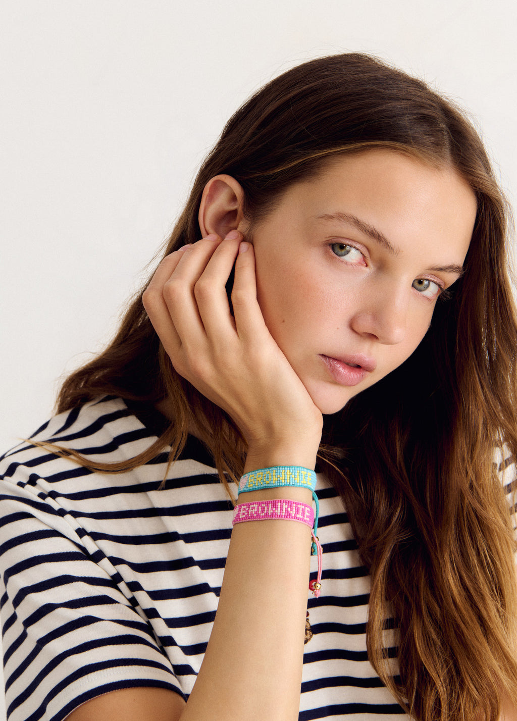 Pulsera beads brownie