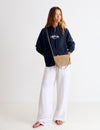 Leather flap bag