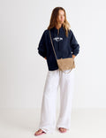 Leather flap bag