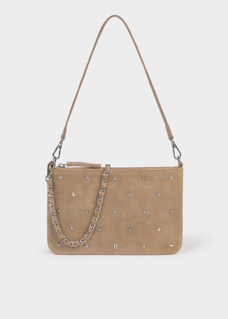 Leather flap bag