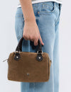 Leather bowling bag