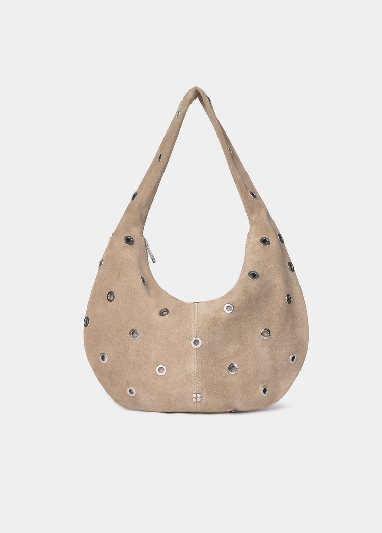 Große Ledertasche mit Nieten