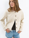 Short jacket with front pockets