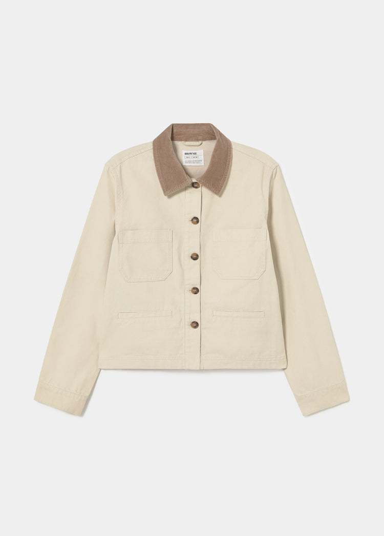 Short jacket with front pockets