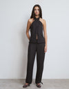 Low drop-crotch pants