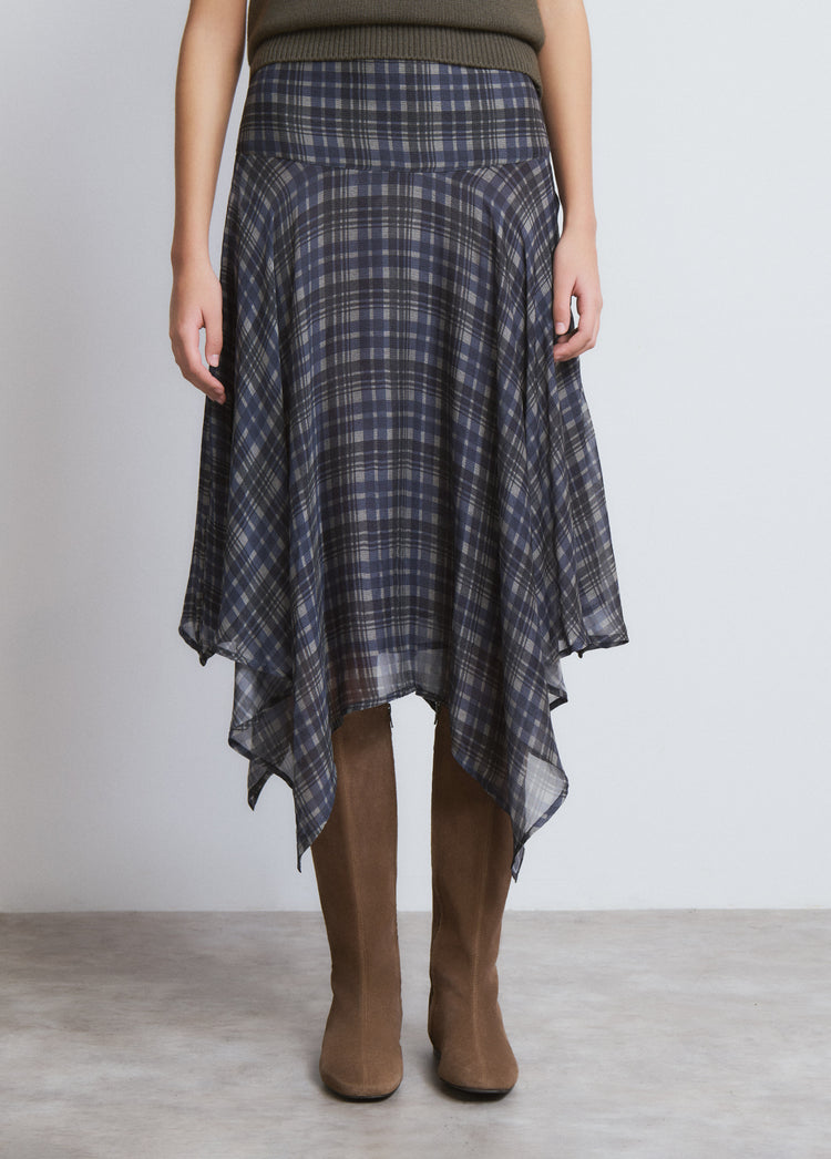 Falda midi estampada