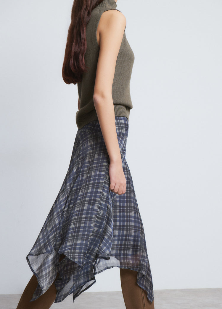 Falda midi estampada