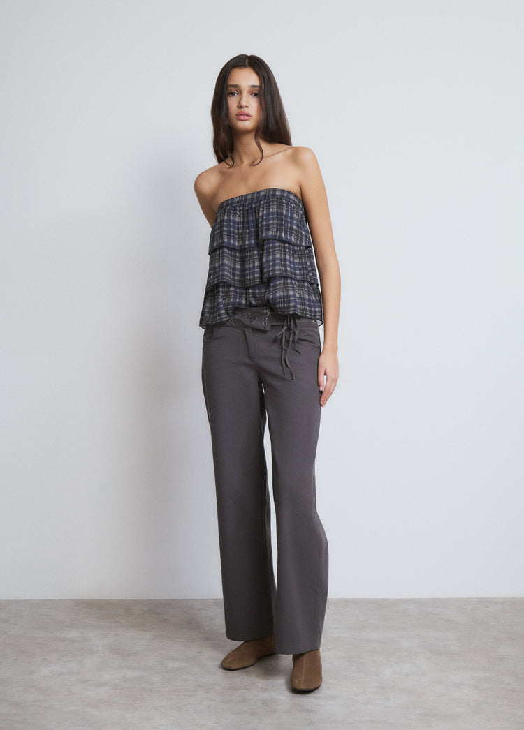 Beaded waist pants