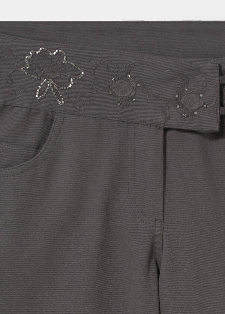 Beaded waist pants