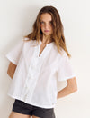 Blusa manga corta detalle japonés