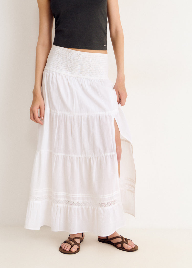 Falda larga smock