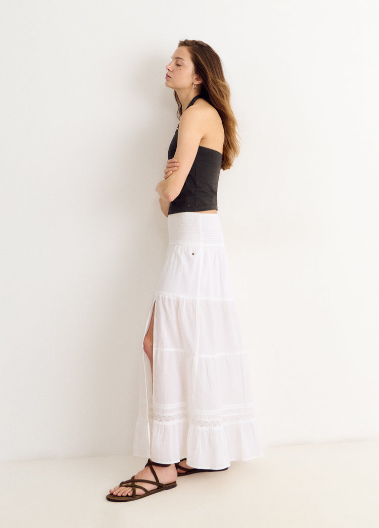 Falda larga smock