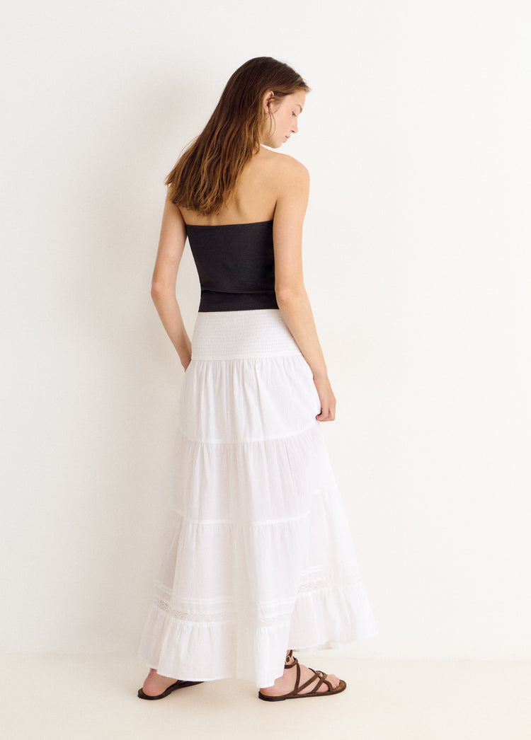 Falda larga smock