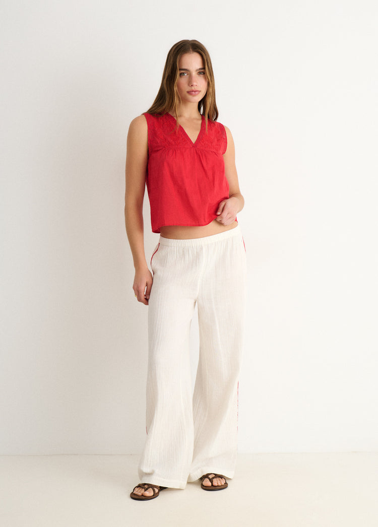 Blusa tirantes laces