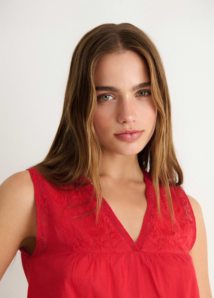 Blusa tirantes laces