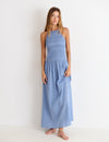 Robe halter élastiquée