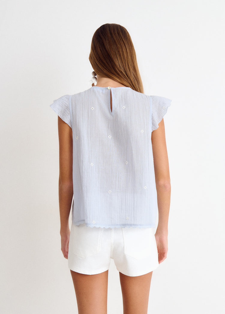 Blusa smock bordados
