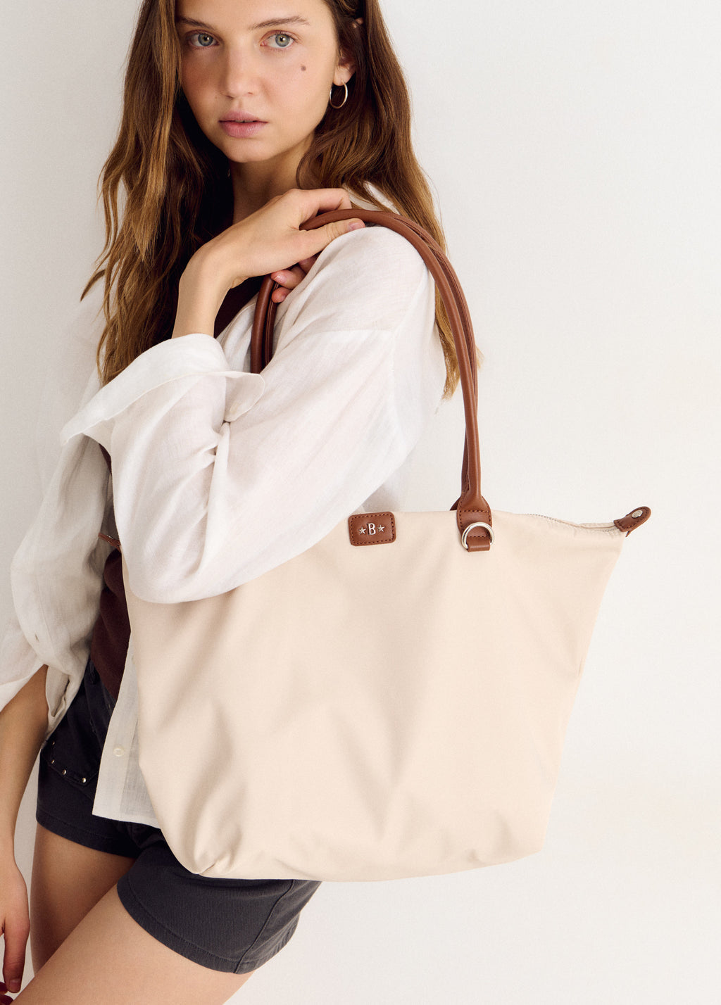 Nylon shopper bag