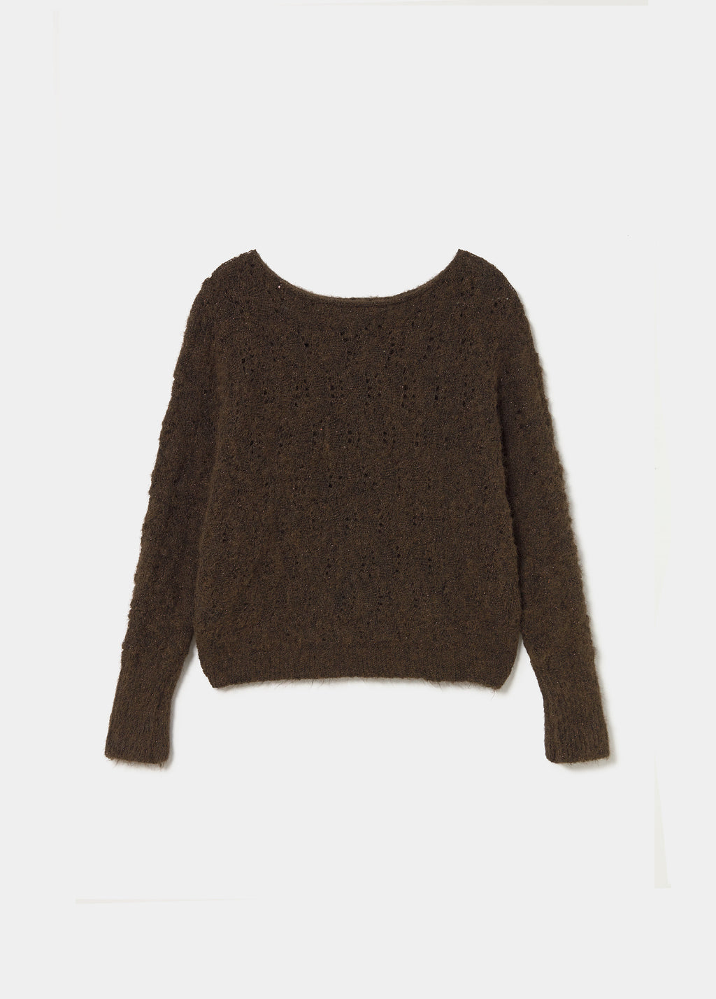 Gestrickter Pullover mit Lochmuster