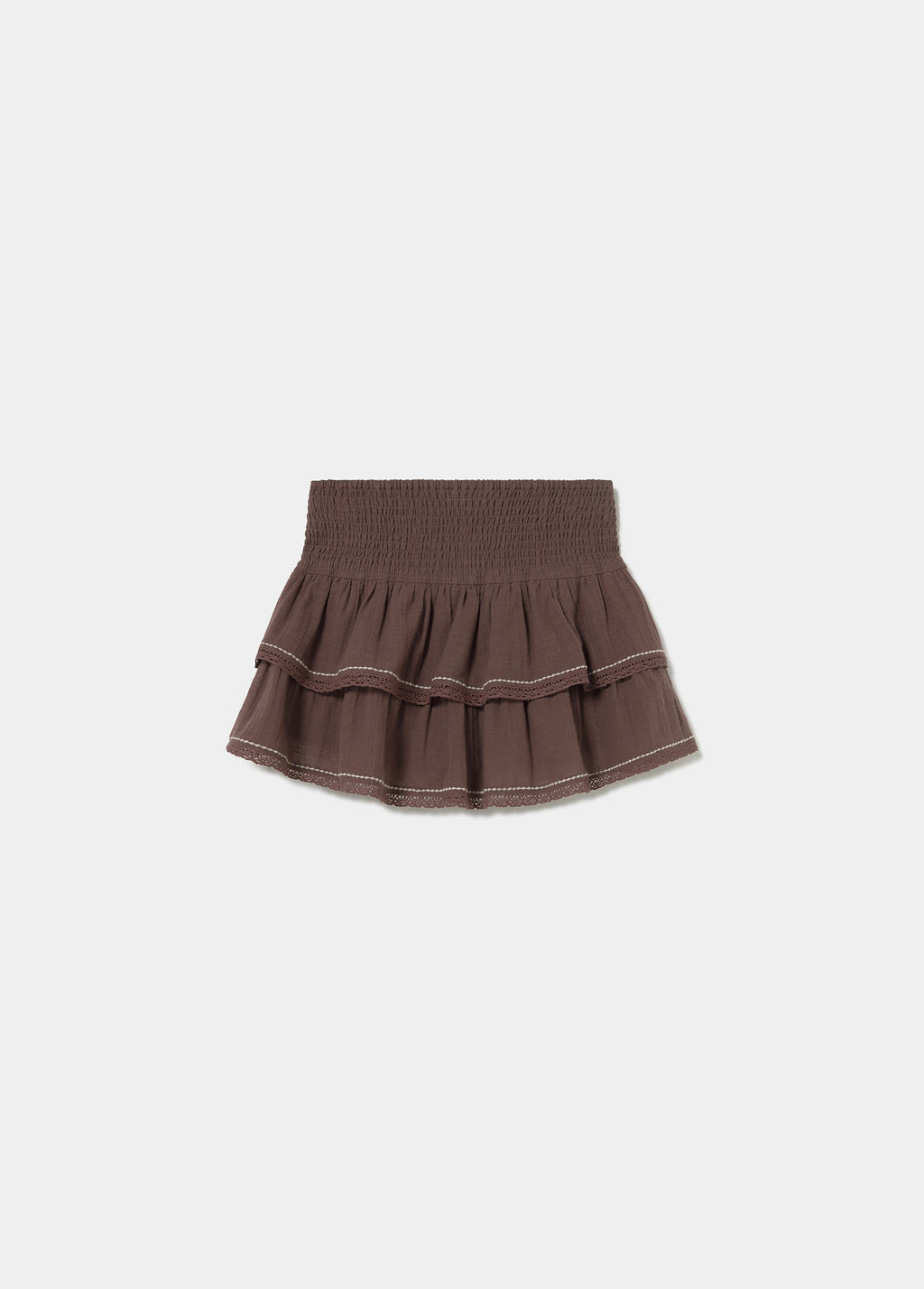 Short skirt with ruffles