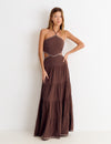 Long dress with cut-out detail
