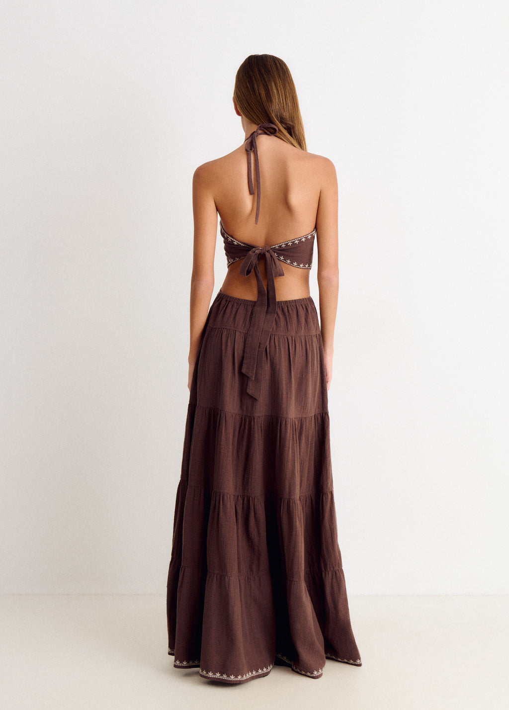 Long dress with cut-out detail