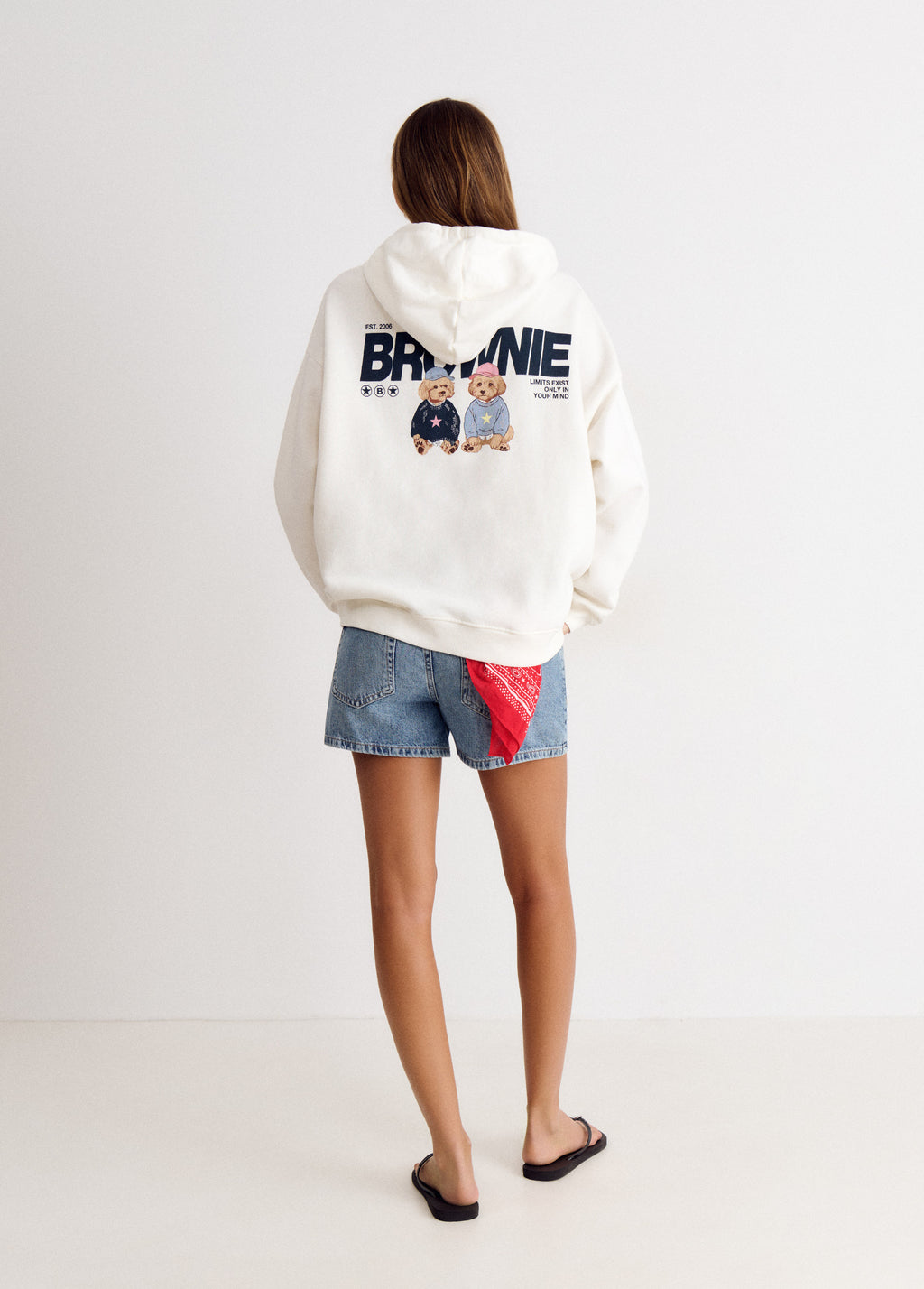 Hoodie with puppies print