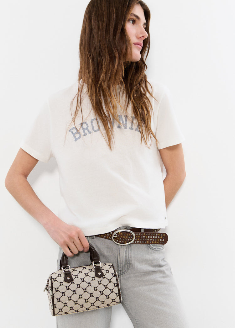 Bowling-Tasche aus Jacquard mit Logo  