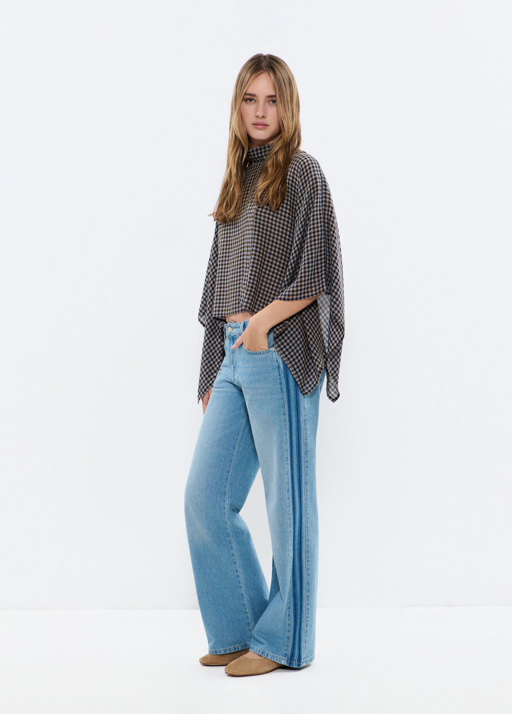 Side stripe jeans