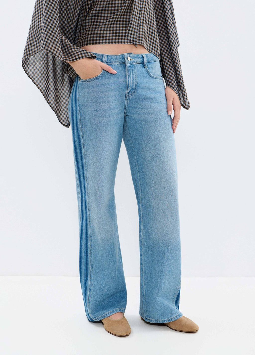 Side stripe jeans
