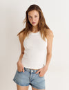 Embroidered logo top