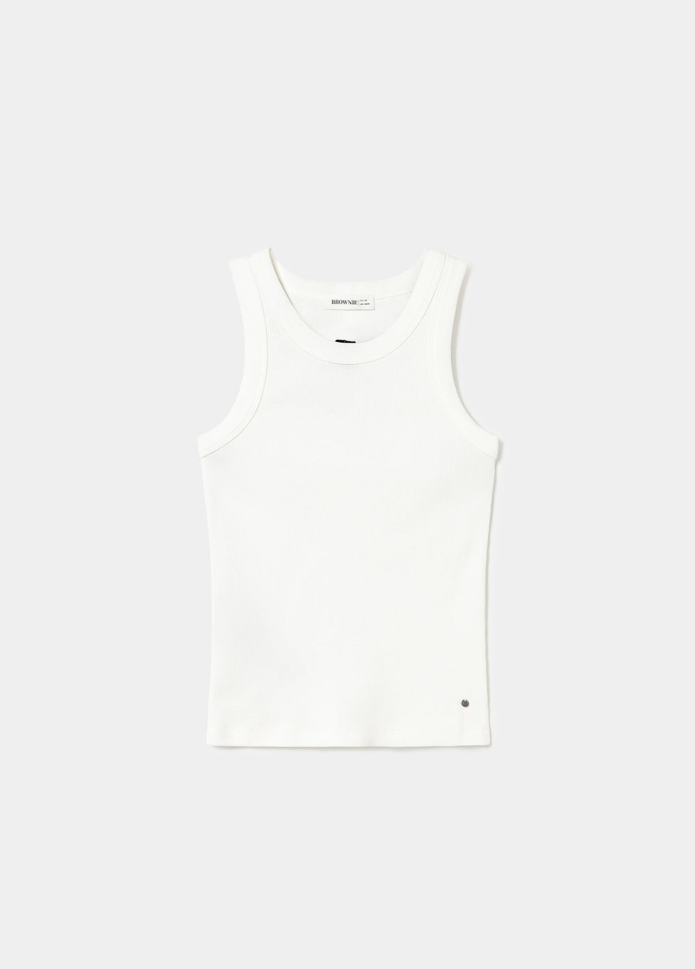 Top con logo ricamato