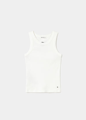Embroidered logo top