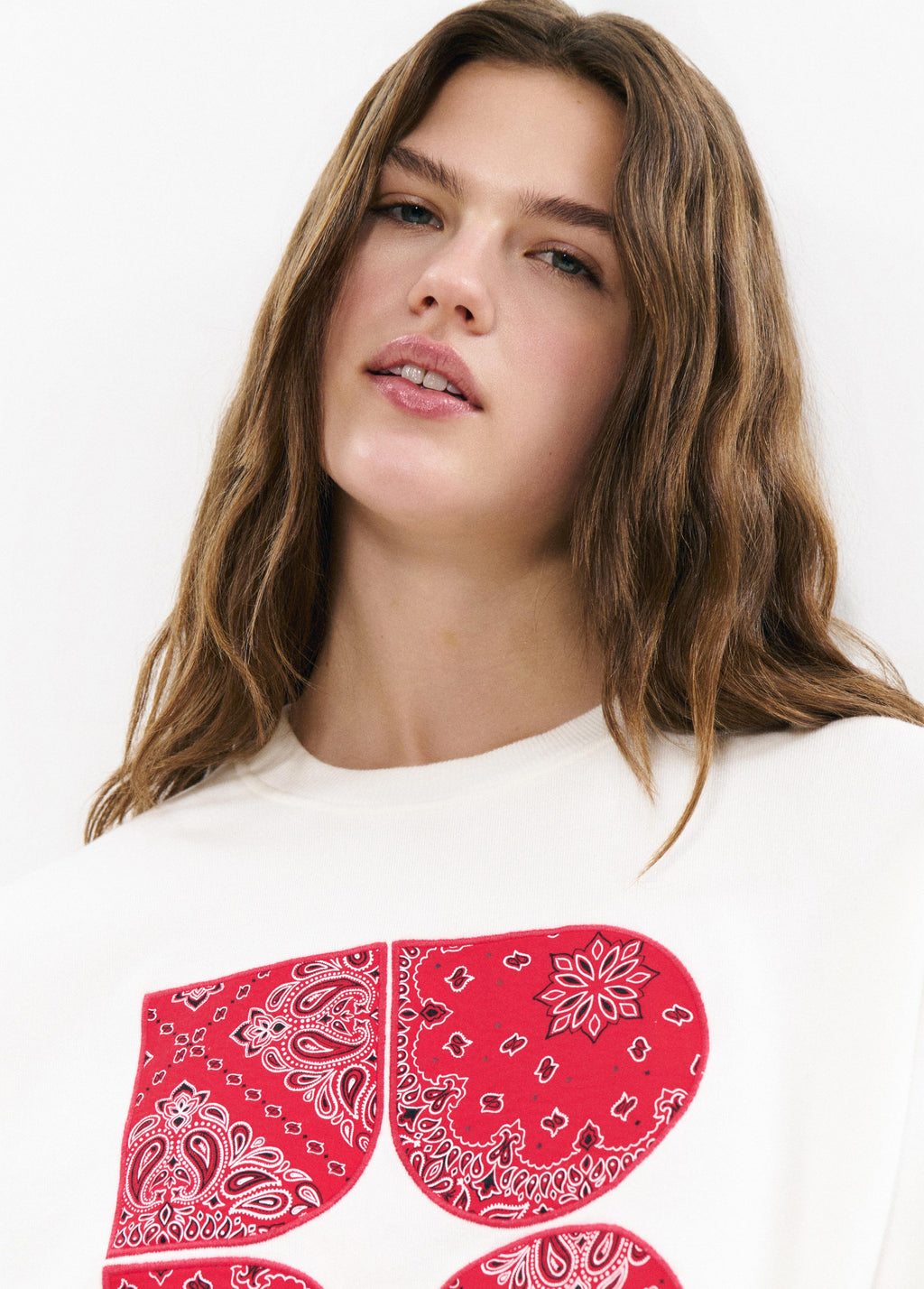Embroidered bandana sweatshirt