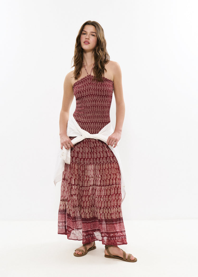Printed coated dress
