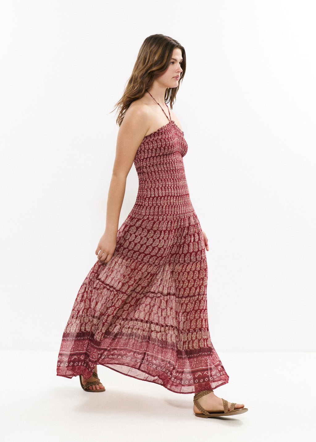 Vestido engomado estampado