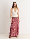 Falda larga smock