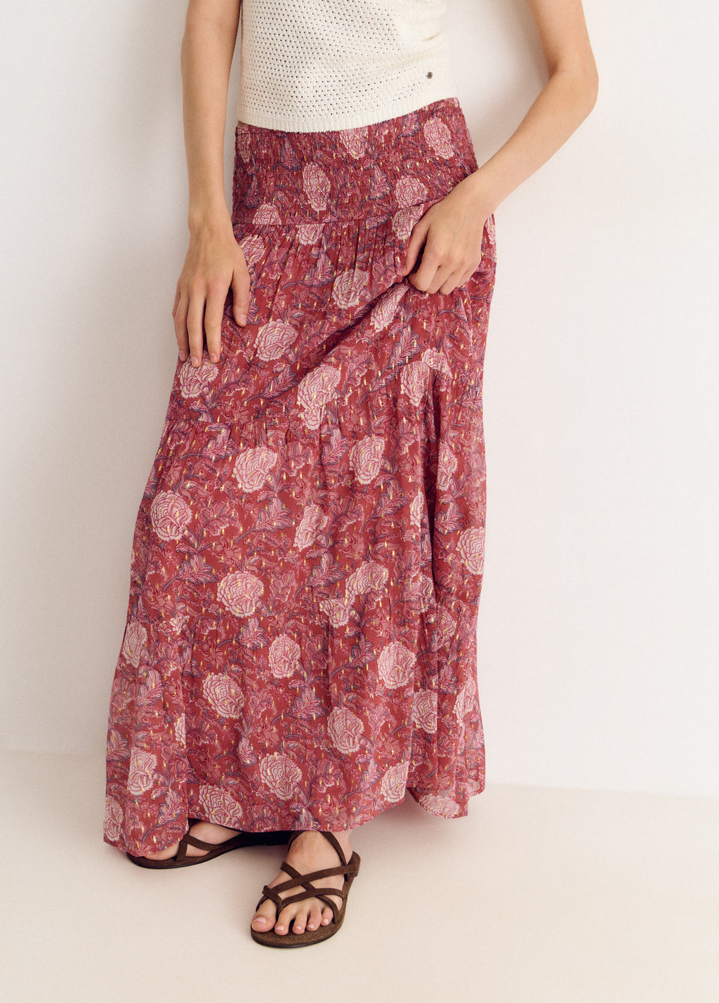 Falda larga smock