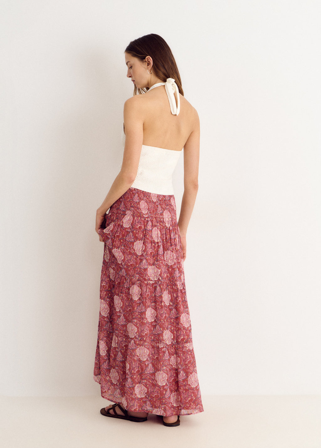 Falda larga smock