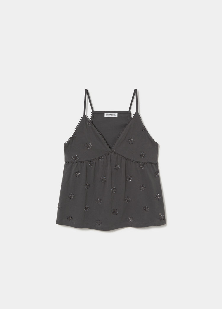 Sequin embroidered top