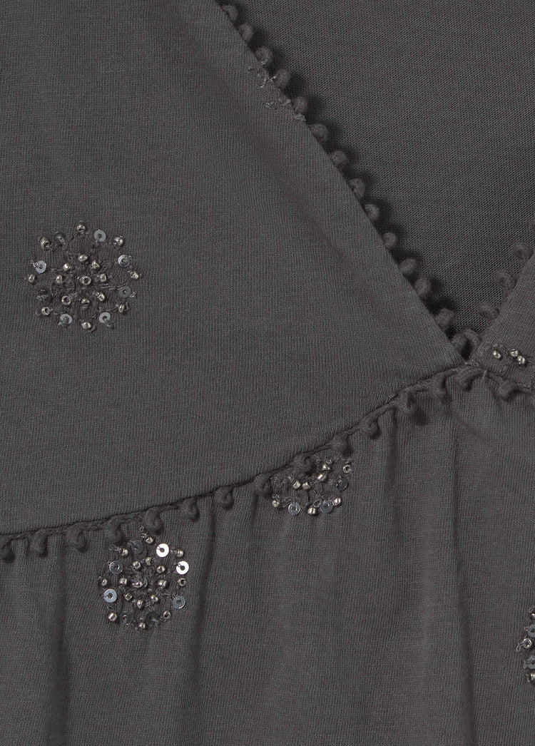 Sequin embroidered top