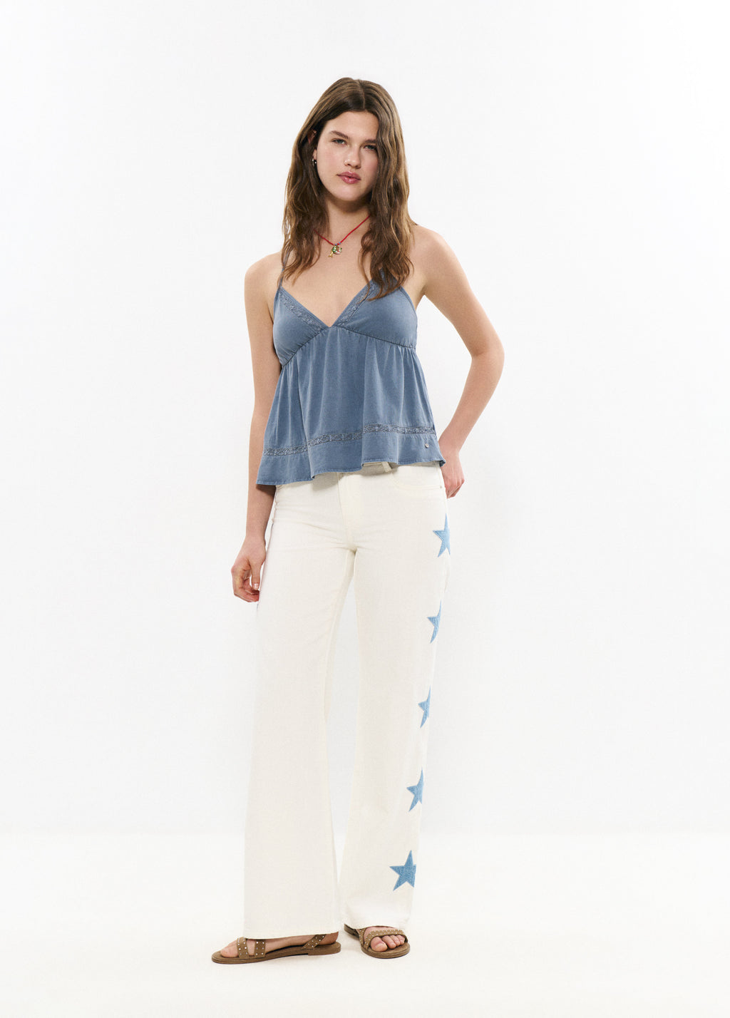 Lace strap top