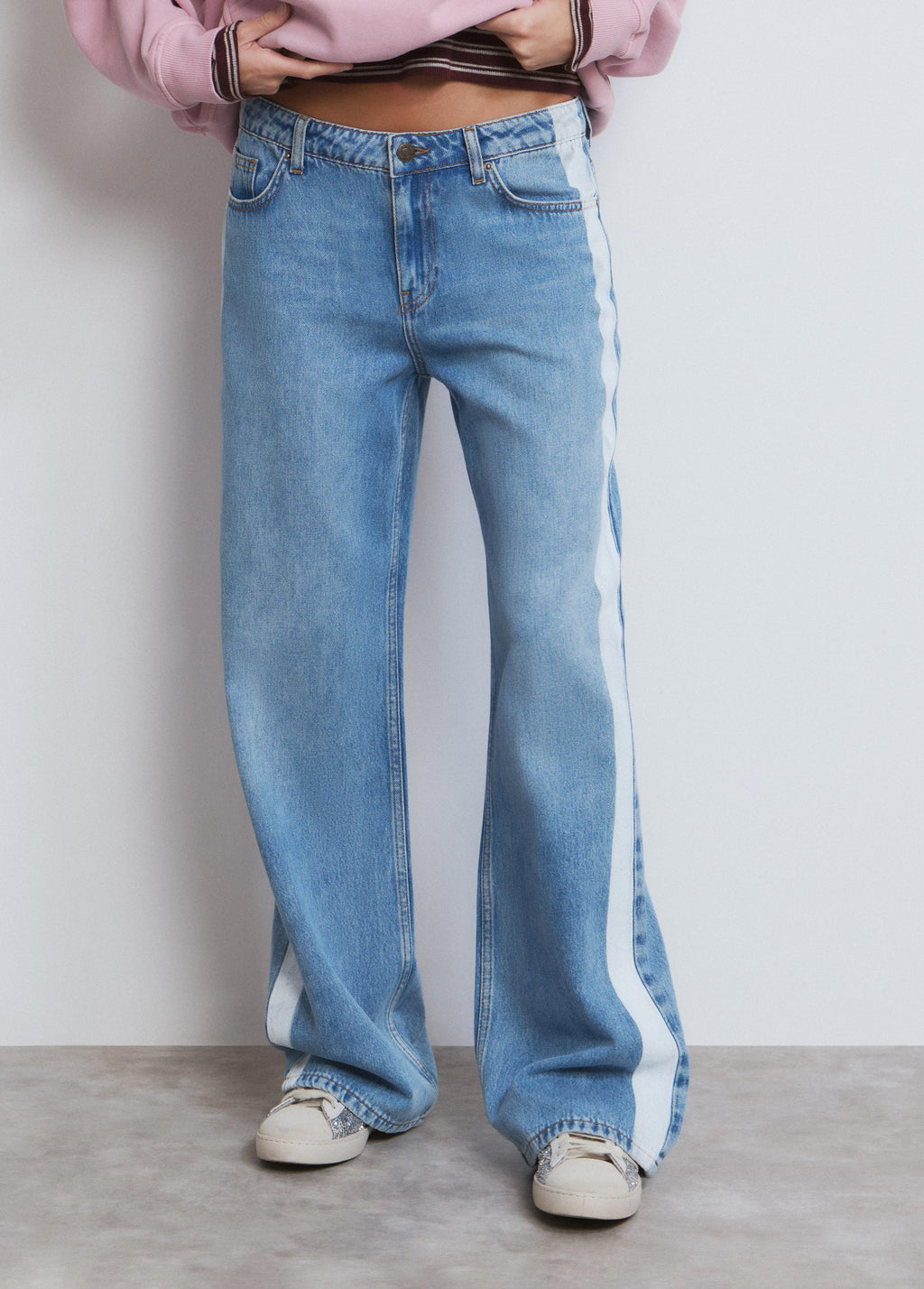Gerade Jeans mit Seitenstreifen