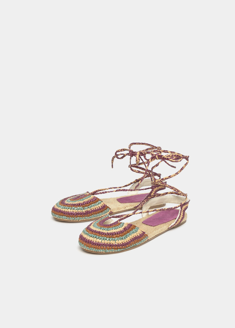 Braided jute sandals