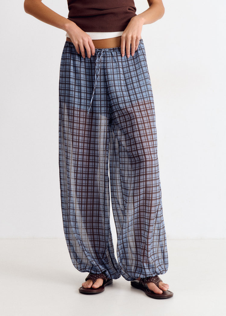 Pantalon bouffant carreaux