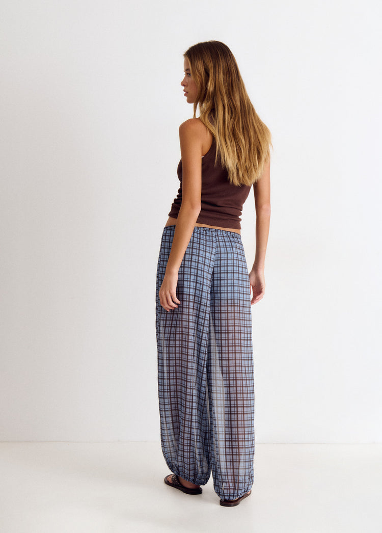 Pantalon bouffant carreaux