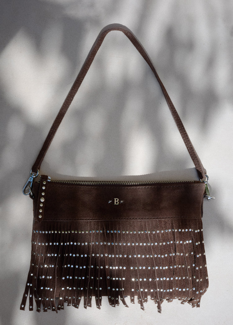 Fringe and stud bag